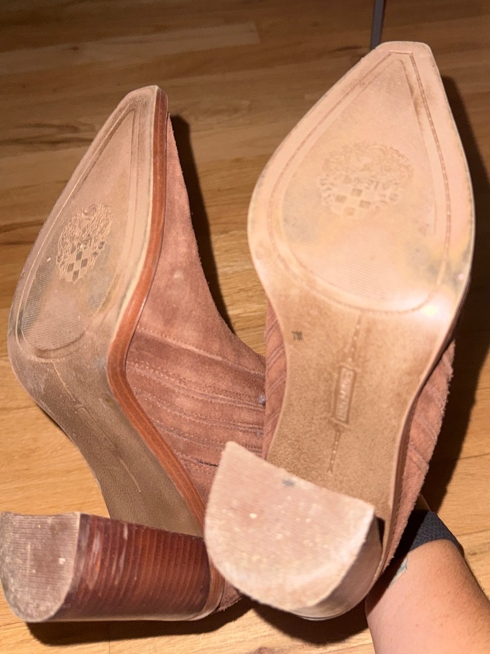 Vince Camuto Suede Ankle Booties in Brown - Picture 4 of 4